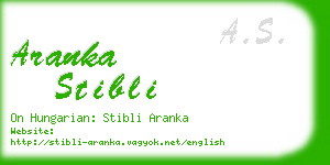 aranka stibli business card